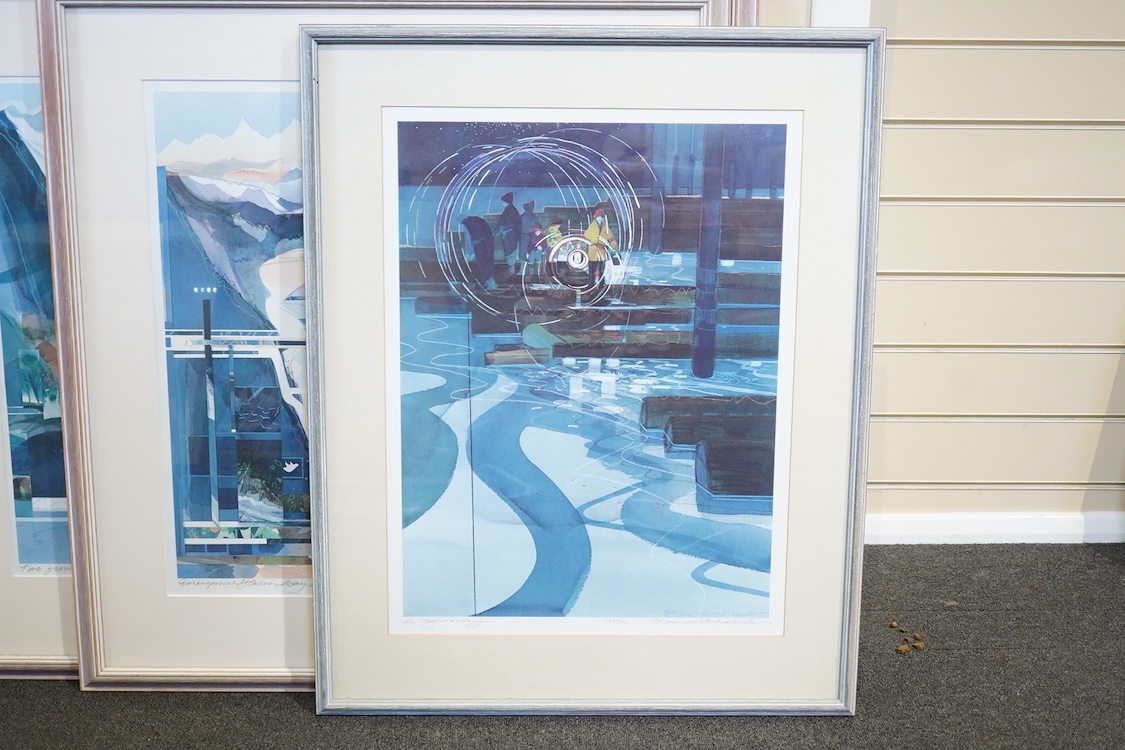 Anne Miletich Warder (American, b.1954), three limited edition colour prints to include 'Emerging Glacier Boy - Arctic Terns' and 'Two from the Blue', each signed in pencil and limited edition, largest 55 x 70cm